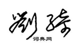 朱锡荣刘绮草书个性签名怎么写