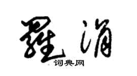 朱锡荣罗涓草书个性签名怎么写