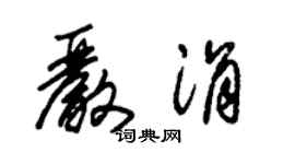 朱锡荣严涓草书个性签名怎么写
