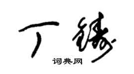 朱锡荣丁铸草书个性签名怎么写