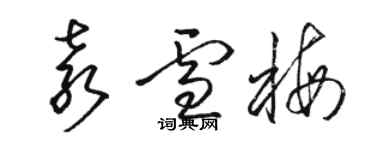 骆恒光袁雪梅草书个性签名怎么写