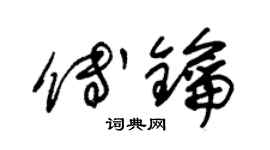 朱锡荣傅钥草书个性签名怎么写