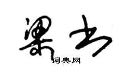 朱锡荣梁书草书个性签名怎么写