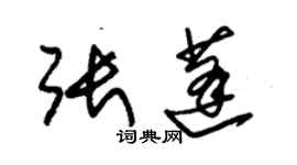 朱锡荣张蓬草书个性签名怎么写