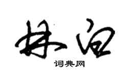 朱锡荣林白草书个性签名怎么写