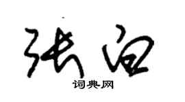 朱锡荣张白草书个性签名怎么写
