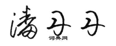 骆恒光潘丹丹草书个性签名怎么写