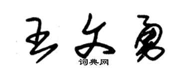 朱锡荣王文勇草书个性签名怎么写