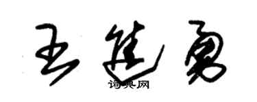 朱锡荣王进勇草书个性签名怎么写