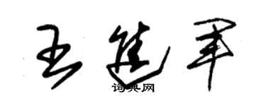 朱锡荣王进军草书个性签名怎么写