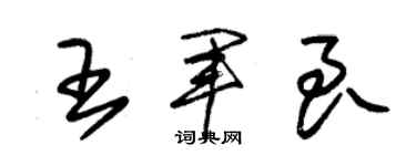 朱锡荣王军良草书个性签名怎么写