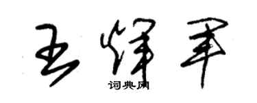 朱锡荣王辉军草书个性签名怎么写