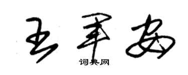 朱锡荣王军安草书个性签名怎么写