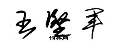 朱锡荣王坚军草书个性签名怎么写