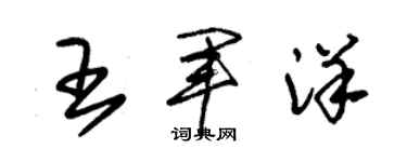 朱锡荣王军洋草书个性签名怎么写