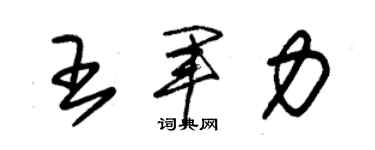 朱锡荣王军力草书个性签名怎么写