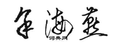 骆恒光余海燕草书个性签名怎么写