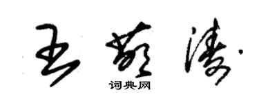 朱锡荣王萌涛草书个性签名怎么写