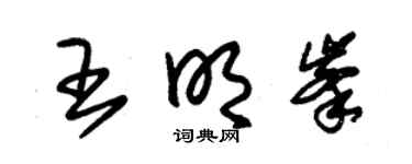 朱锡荣王明峰草书个性签名怎么写