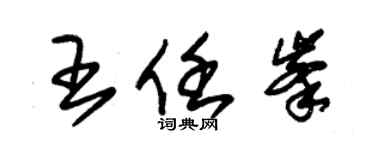 朱锡荣王任峰草书个性签名怎么写