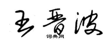 朱锡荣王晋波草书个性签名怎么写
