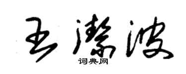 朱锡荣王洁波草书个性签名怎么写
