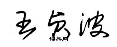 朱锡荣王贞波草书个性签名怎么写