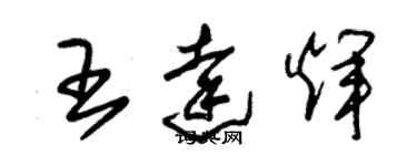 朱锡荣王达辉草书个性签名怎么写