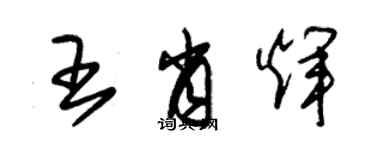 朱锡荣王肖辉草书个性签名怎么写
