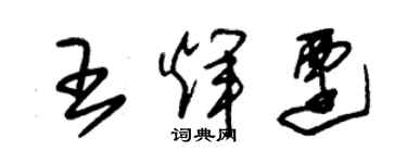 朱锡荣王辉迁草书个性签名怎么写