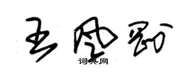 朱锡荣王风刚草书个性签名怎么写