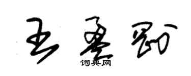 朱锡荣王盈刚草书个性签名怎么写