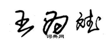 朱锡荣王为斌草书个性签名怎么写