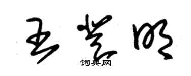 朱锡荣王登明草书个性签名怎么写