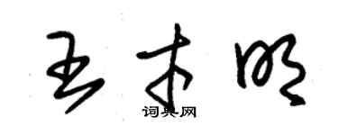 朱锡荣王才明草书个性签名怎么写