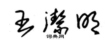 朱锡荣王洁明草书个性签名怎么写