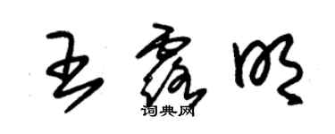 朱锡荣王露明草书个性签名怎么写