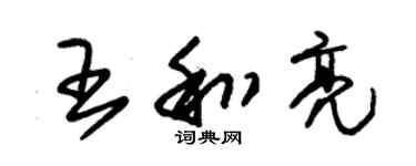 朱锡荣王和亮草书个性签名怎么写