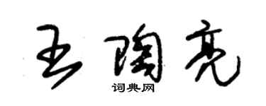 朱锡荣王陶亮草书个性签名怎么写
