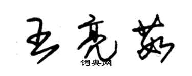 朱锡荣王亮茹草书个性签名怎么写