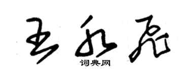 朱锡荣王水飞草书个性签名怎么写