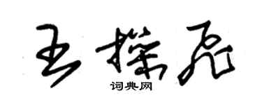 朱锡荣王操飞草书个性签名怎么写