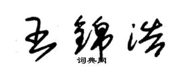 朱锡荣王锦浩草书个性签名怎么写