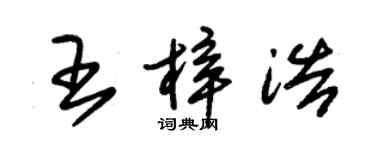朱锡荣王梓浩草书个性签名怎么写
