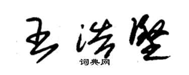 朱锡荣王浩坚草书个性签名怎么写