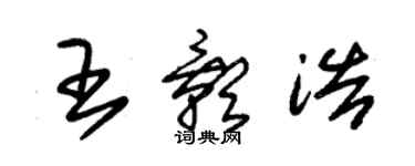 朱锡荣王影浩草书个性签名怎么写