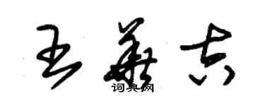 朱锡荣王华吉草书个性签名怎么写
