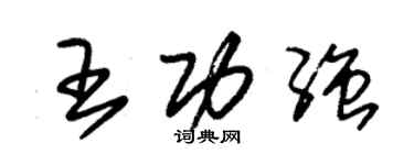 朱锡荣王功强草书个性签名怎么写
