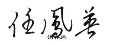 骆恒光任凤英草书个性签名怎么写