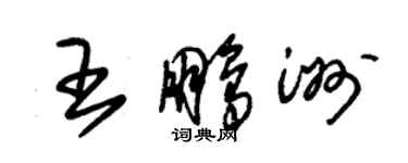 朱锡荣王鹏洲草书个性签名怎么写